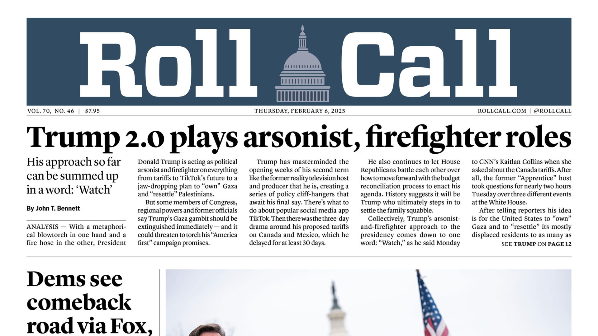 Roll Call Newsletter: Your Simple Source for Capitol Hill News