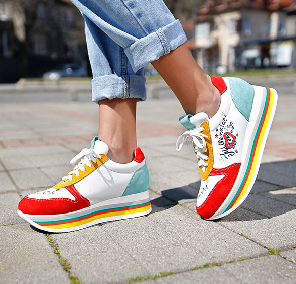 Cute Colorful Sneakers: Rock the Rainbow Trend This Season!