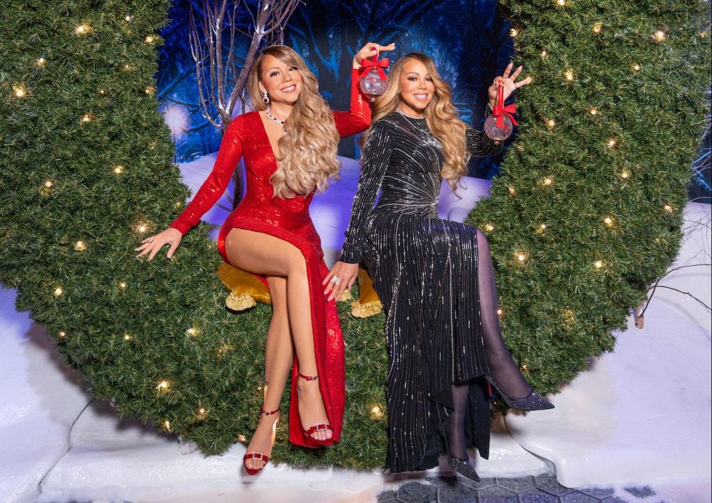 Mariah Carey Christmas outfit Marilyn vibes? (Get details on her Mariah Carey Christmas outfit Marilyn look).