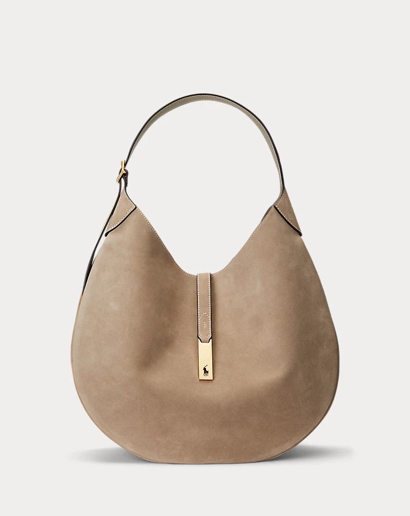 Why is the polo id suede large shoulder bag so popular? Discover its unique design and quality.