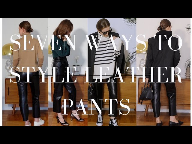 How do you make any leather pants outfit look more casual? Learn these easy tricks for daytime fashion.