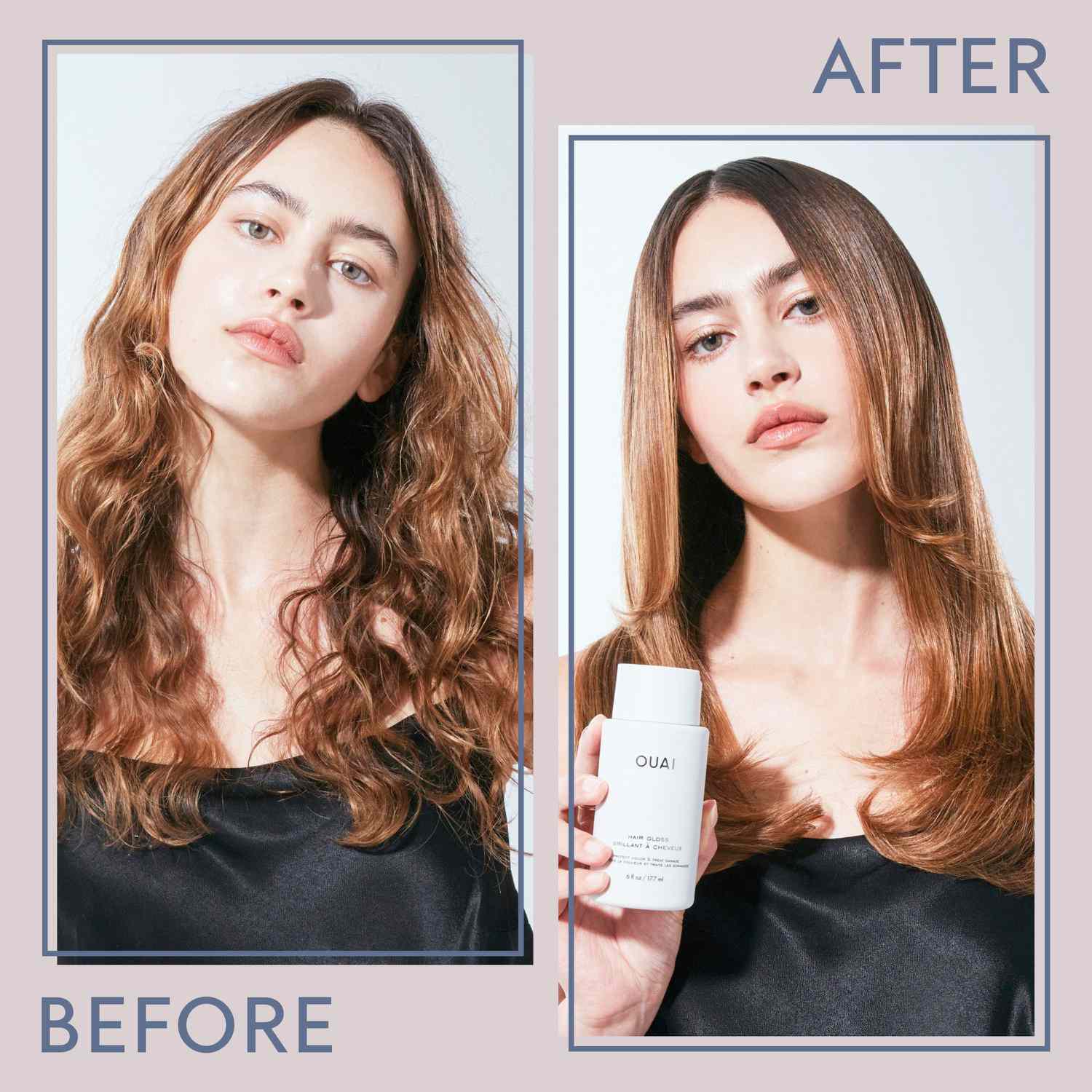 What are typical hair gloss before and after outcomes? Expect silkier, more radiant looking locks.