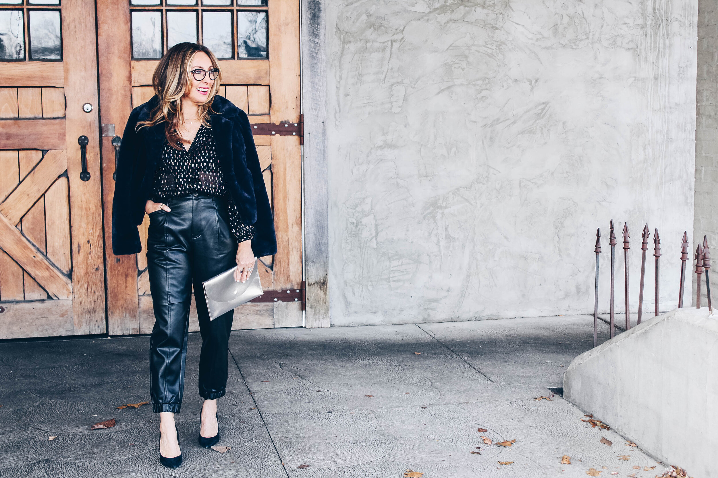 How do you make any leather pants outfit look more casual? Learn these easy tricks for daytime fashion.