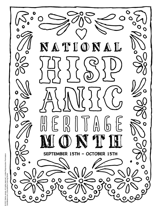 Hispanic Heritage Month Coloring Pages: For Every Age (Simple & Cool Designs!)
