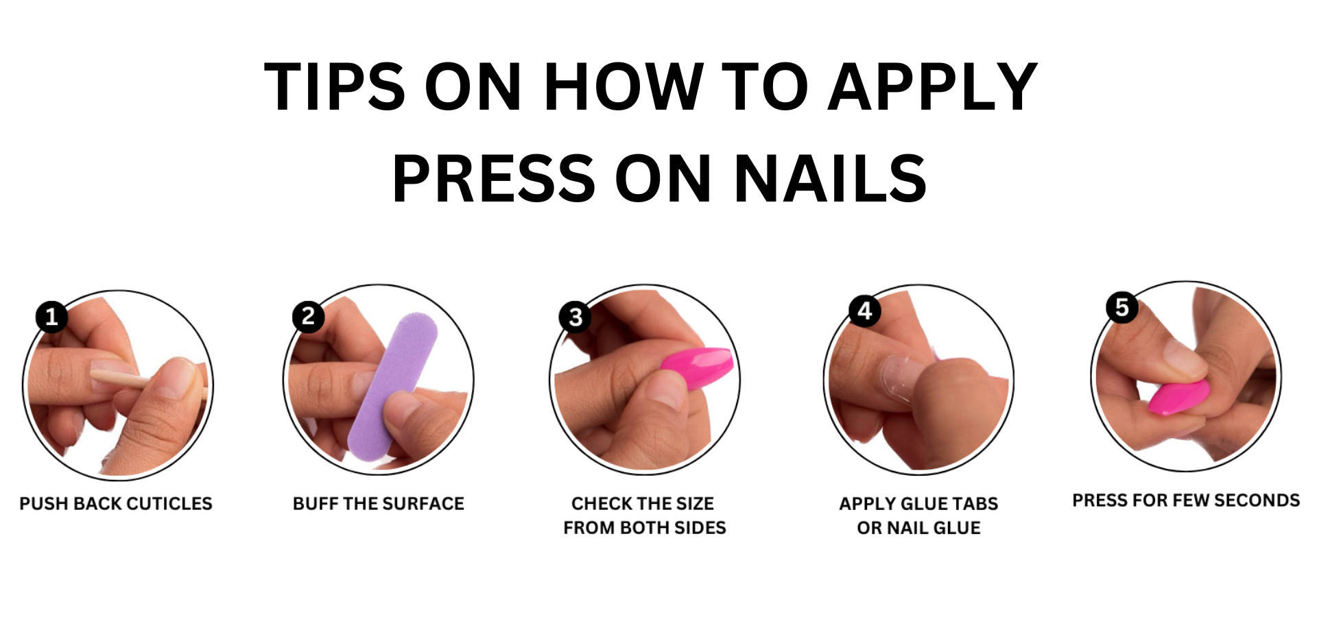 how to apply press on nails