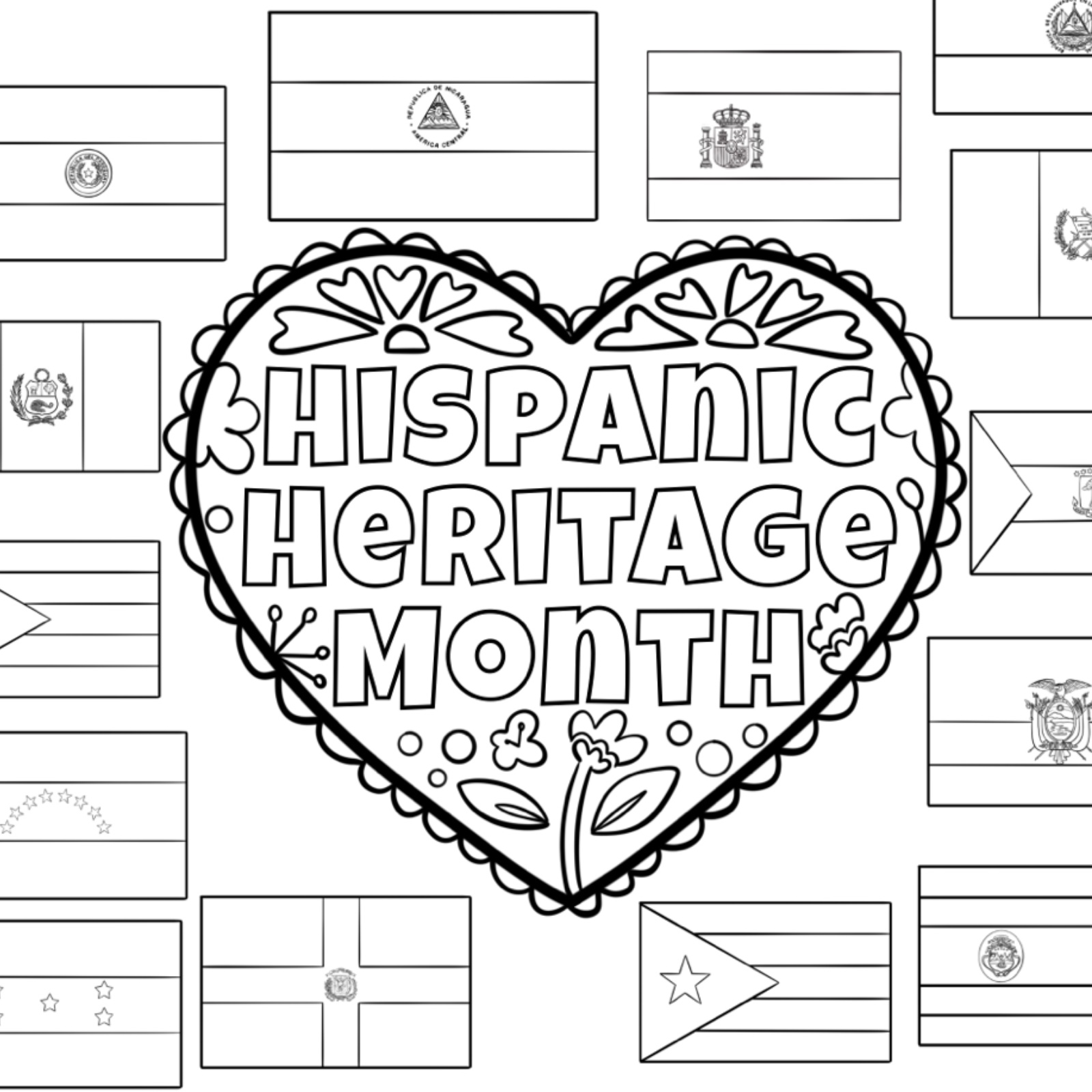 Looking for hispanic heritage month coloring pages? Check out these cool activities for a great celebration!