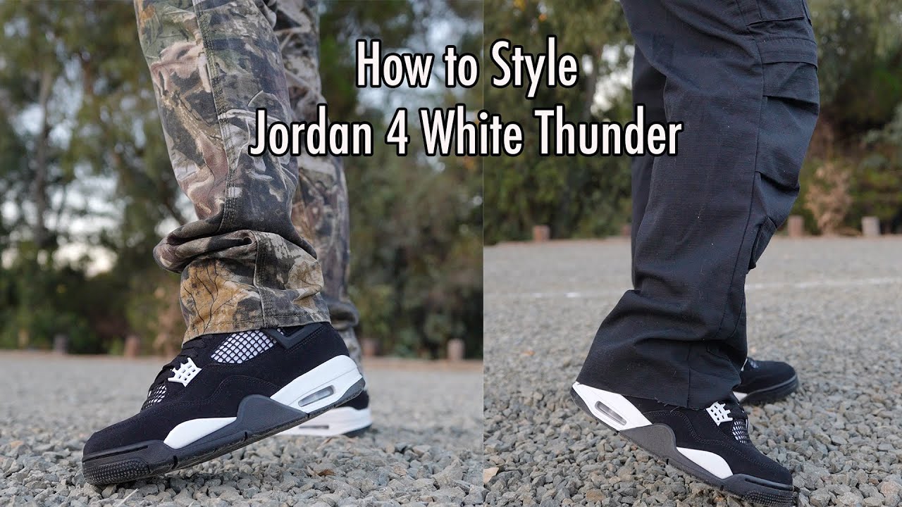 How to style your new white thunder jordan 4? Check out these cool outfit ideas now!
