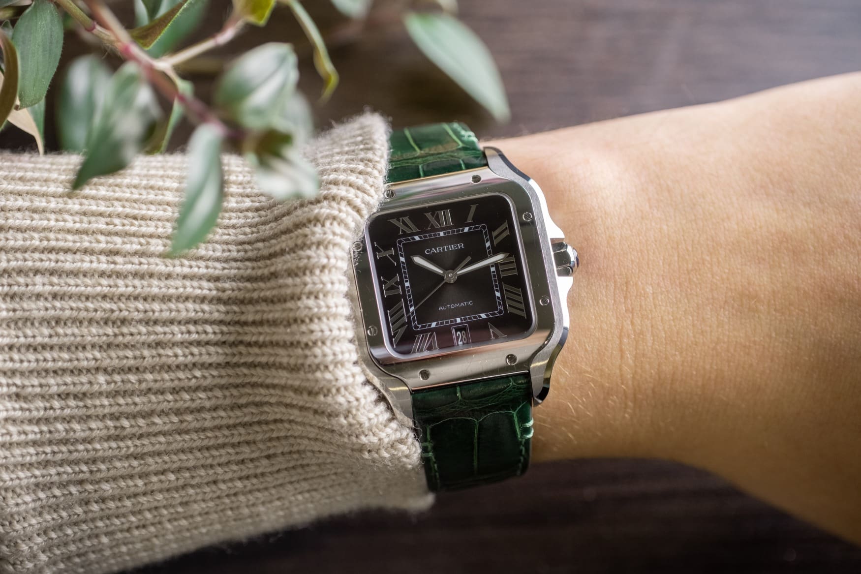 Cartier Santos Green Watch Full Specs Dial Size Strap Info Here