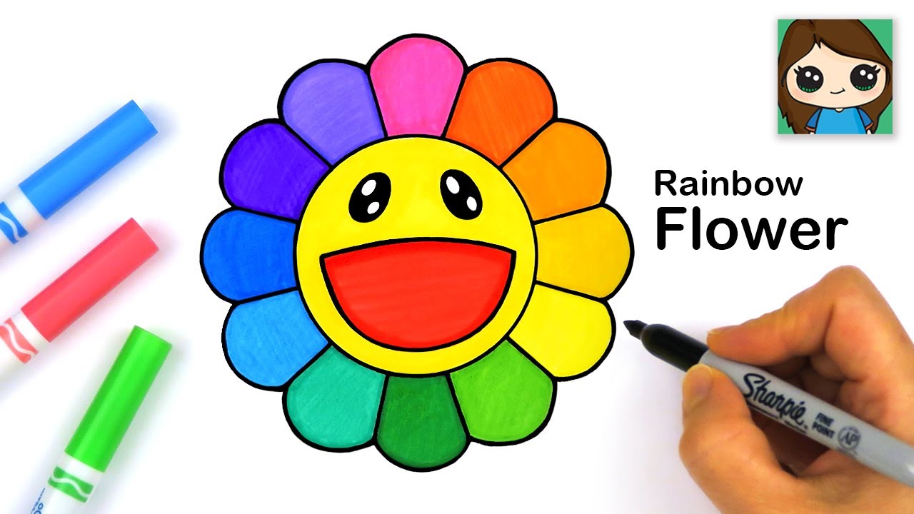 How to draw your own Murakami flowers? Easy steps for creating this fun and iconic art.