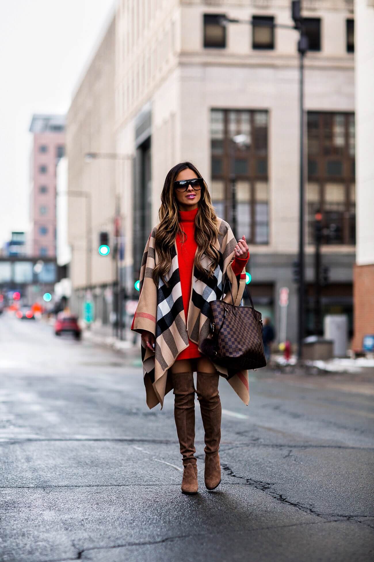 how to style your burberry poncho look chic and warm