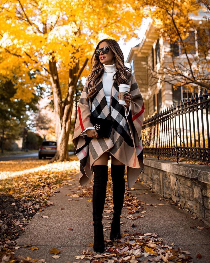 how to style your burberry poncho look chic and warm