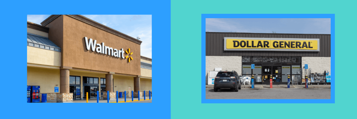 Dollar General vs Walmart Girard Ohio which cheaper closer store