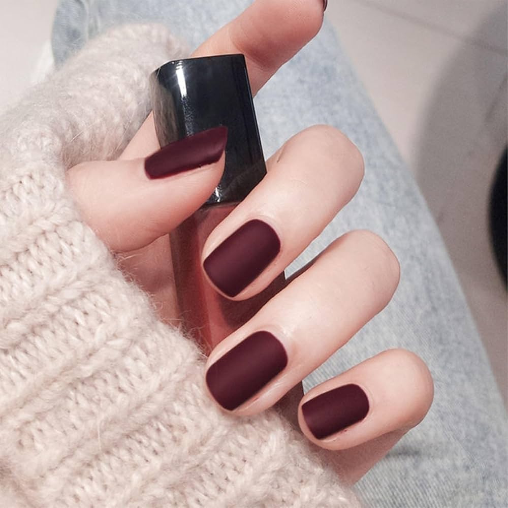 Matte Wine Nails How Long They Last and Quick Care Guide