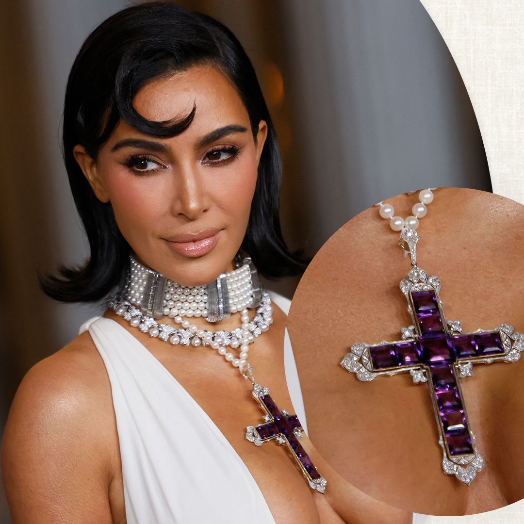How much is Kim Ks jasper necklace? Price details on her crystal style.
