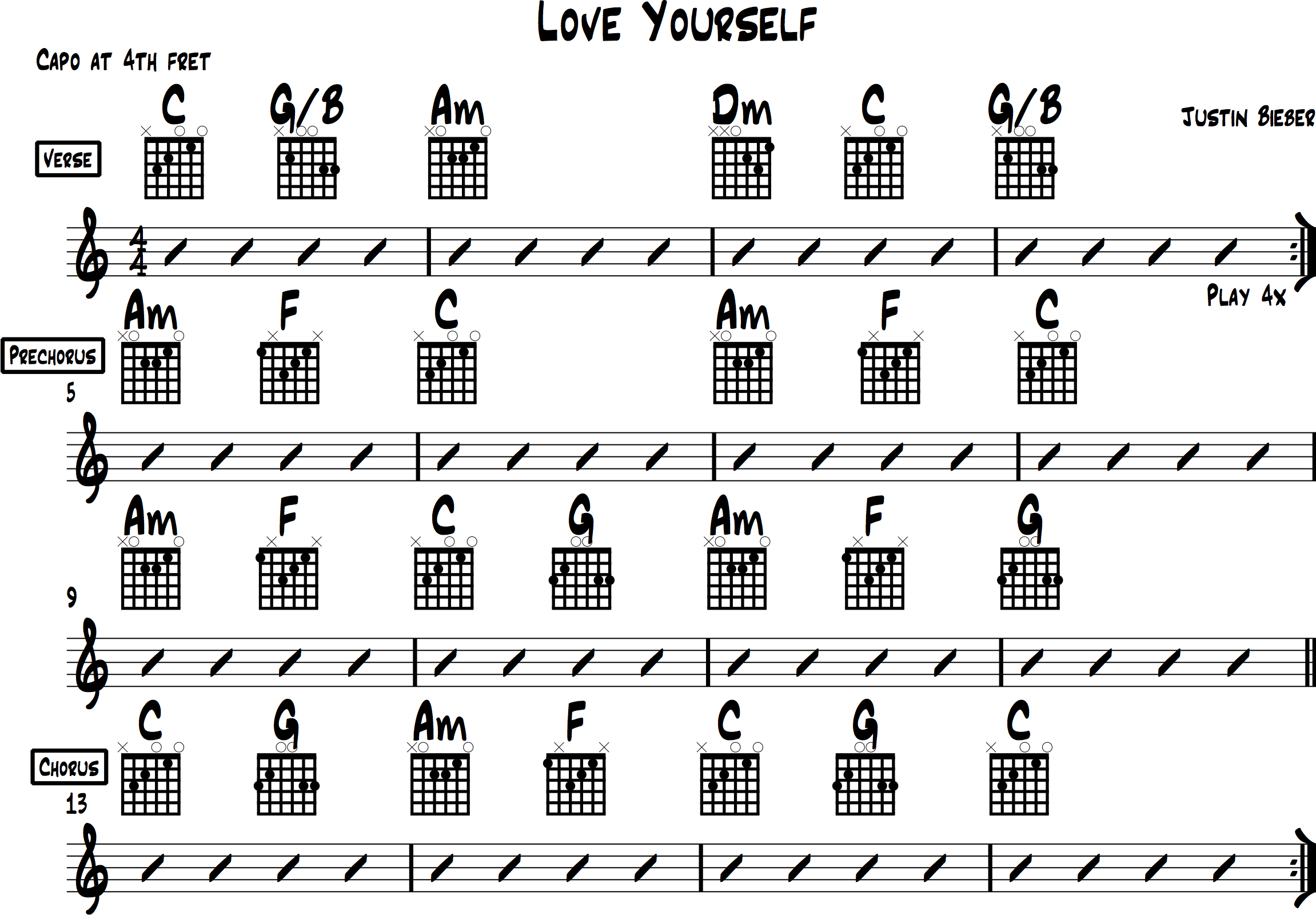 Play Love Yourself Guitar: Easy Justin Bieber Chords & 5 Simple Tips