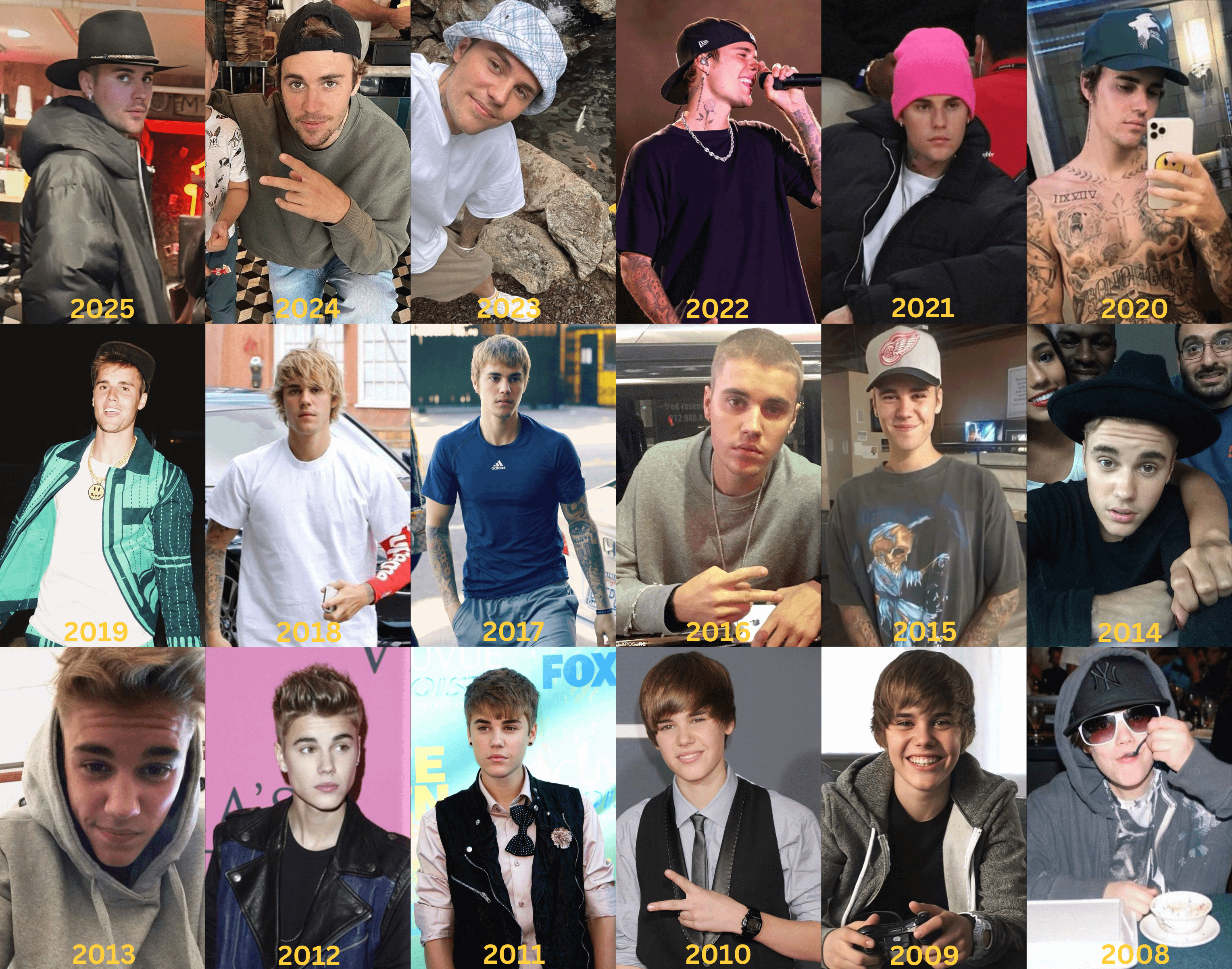 How Many Justin Bieber Eras Exist and See His Amazing Style Changes