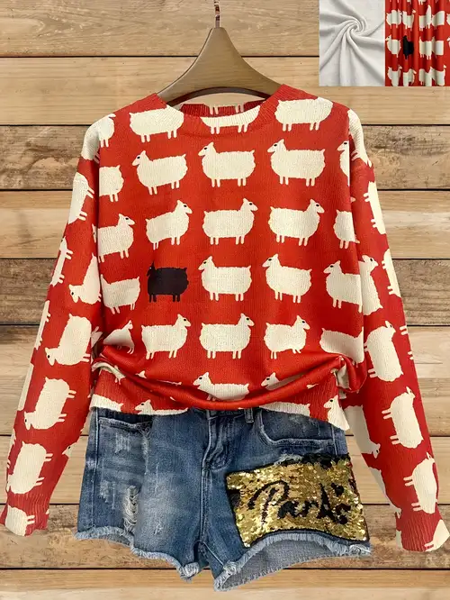 Trendy Red Sheep Sweater Looks? See Top Styles for Fall Fashion