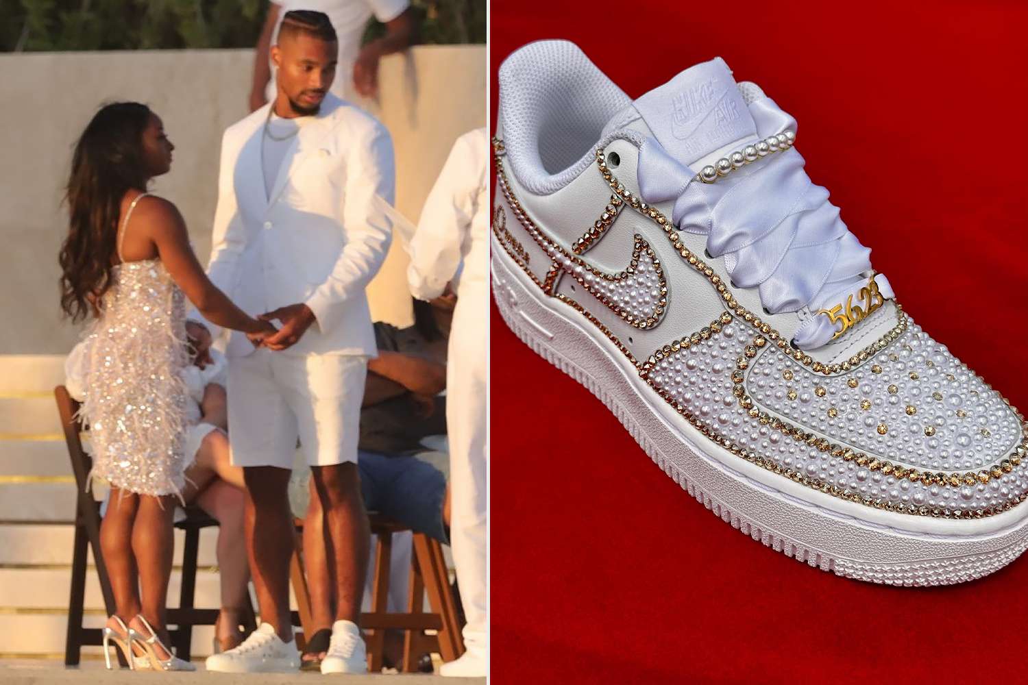 simone biles wedding shoes look how to copy her perfect style