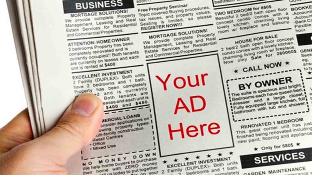 how to put an ad in a newspaper step by step beginners ad placing guide
